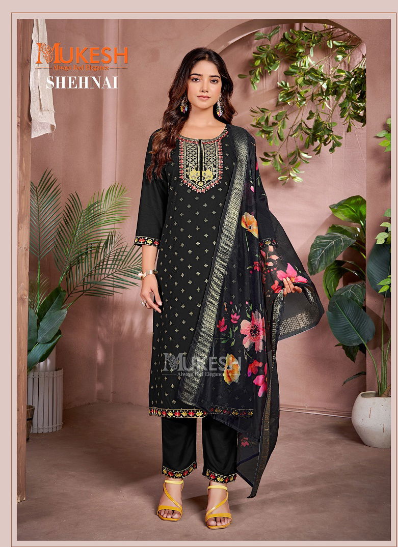  Shehnai Rayon by Mukesh  Top Bottom With Dupatta Collection